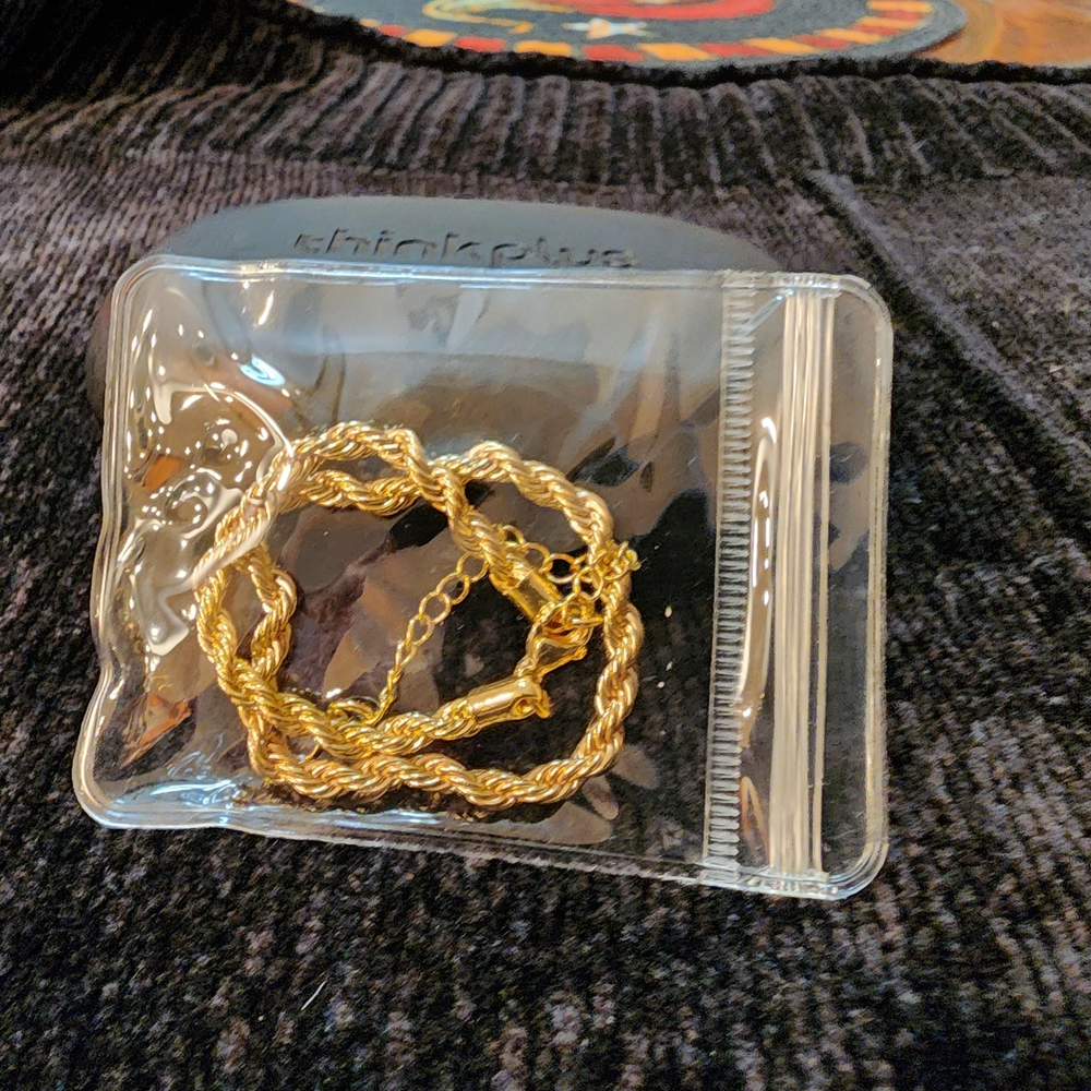 Luxurious Gold TONE Rope Chain Anklet - Picture 2 of 2